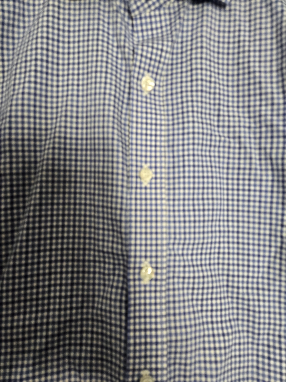Ledbury Blue Gingham Small Check Dress Shirt Classic Cotton Spread Collar 15.5 - Picture 11 of 13